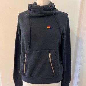 Aviator Nation Ninja Pullover Hoodie- Navy Size Small